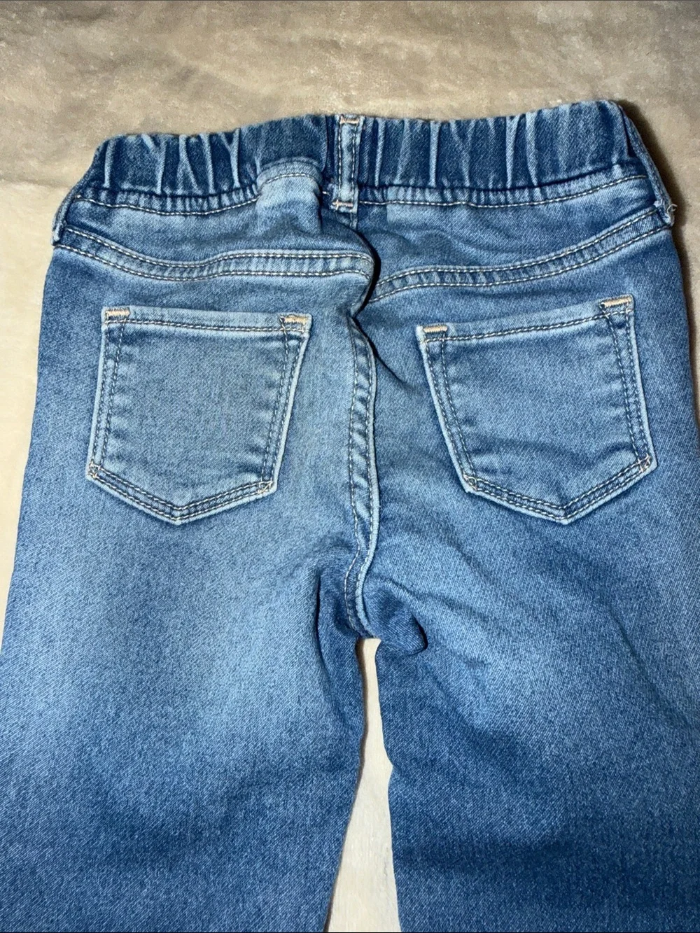 GapKids Girls' Elastic Waist Dark Blue Skinny Jeans